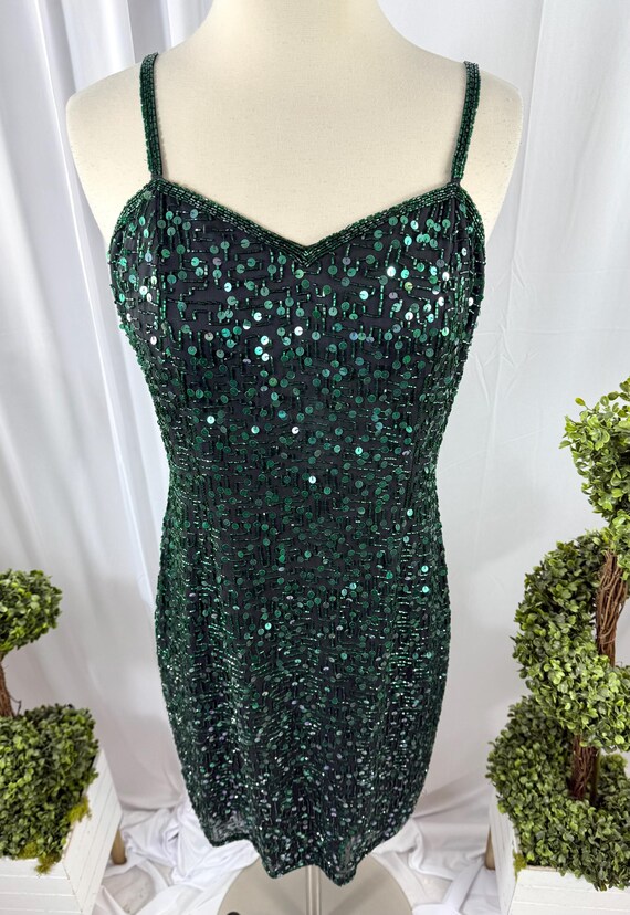 green emerald velvet dress Green Palma Mini Dress main image 0
