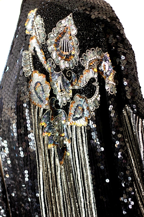 2X//Amazing Gatsby Beaded Sequin Duster//Judith A… - image 3
