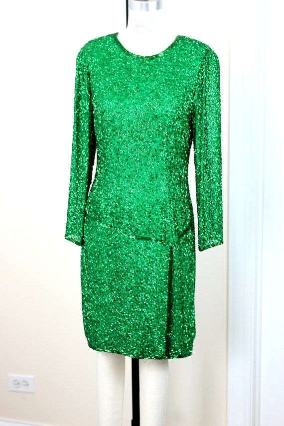 Drop Waist Sequin Dress Ombre Sequin Drop Waist Dress Blue
