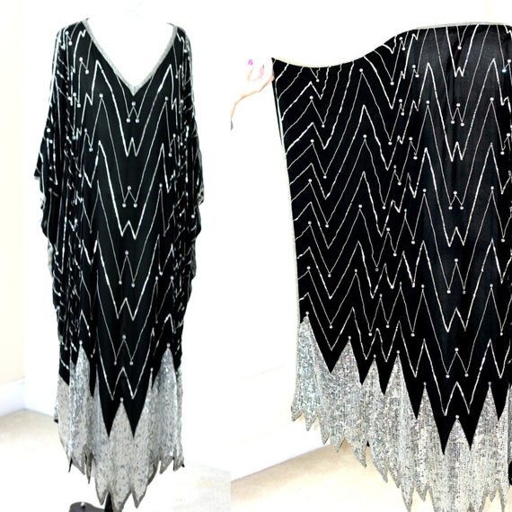 One Size Plus//STAGE Plus size Silk sequin Black K