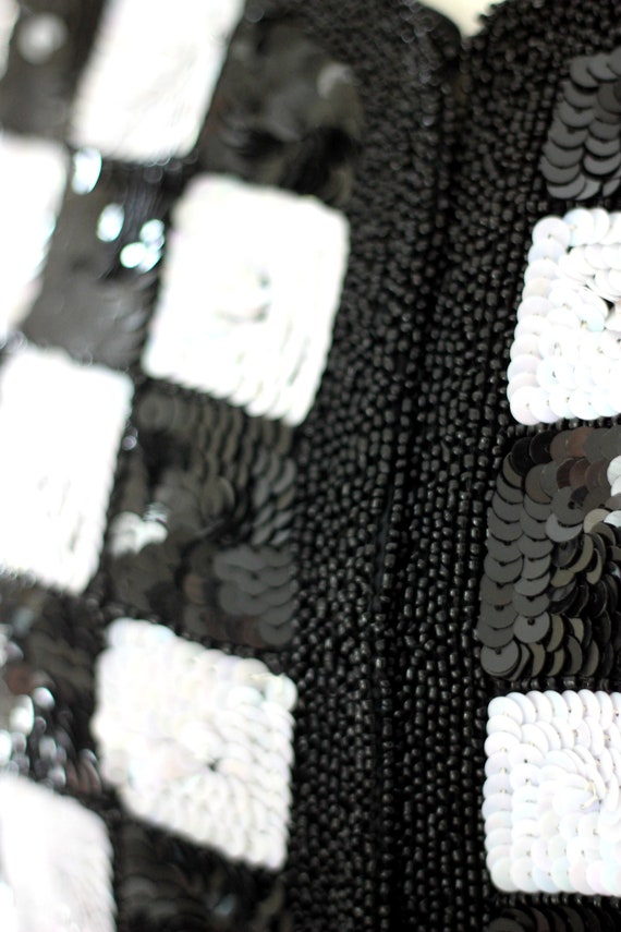 Black and hotsell white sequin jacket