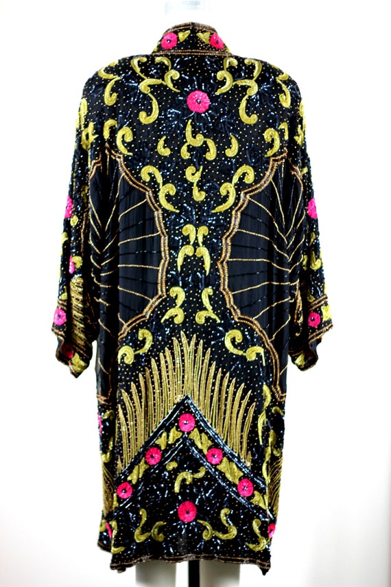 Sz XL// The ultimate Gatsby coat// Beaded sequin … - image 4