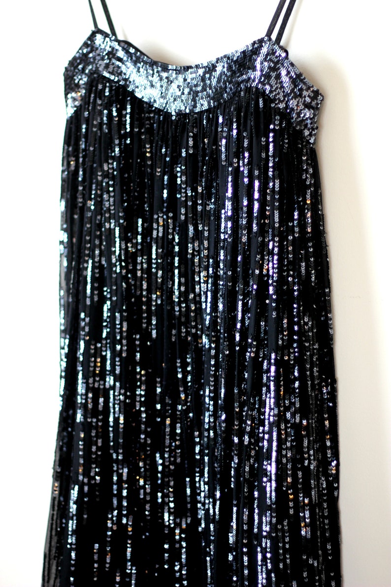 Scala Sequin Bubble hem Party dressVintage Flapper Style
