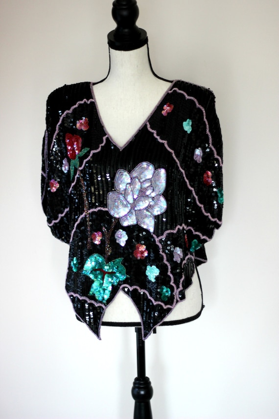 Sz S//Frank Usher//Vintage Gatsby Styled// Beaded… - image 2