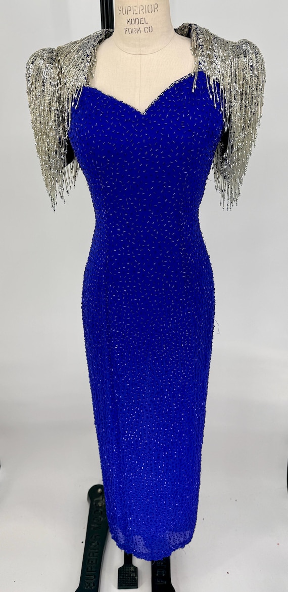 Generico Abito con Frange con Paillettes con Scollo a V Anni '20 e Set di Accessori Anni '20 Vestiti Donna Adulto Perline E Gonna Frangiata per Eventi (5-Silver, L