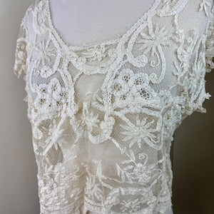 Antique Victorian Battenberg Lace Blouse//Circa 1890s