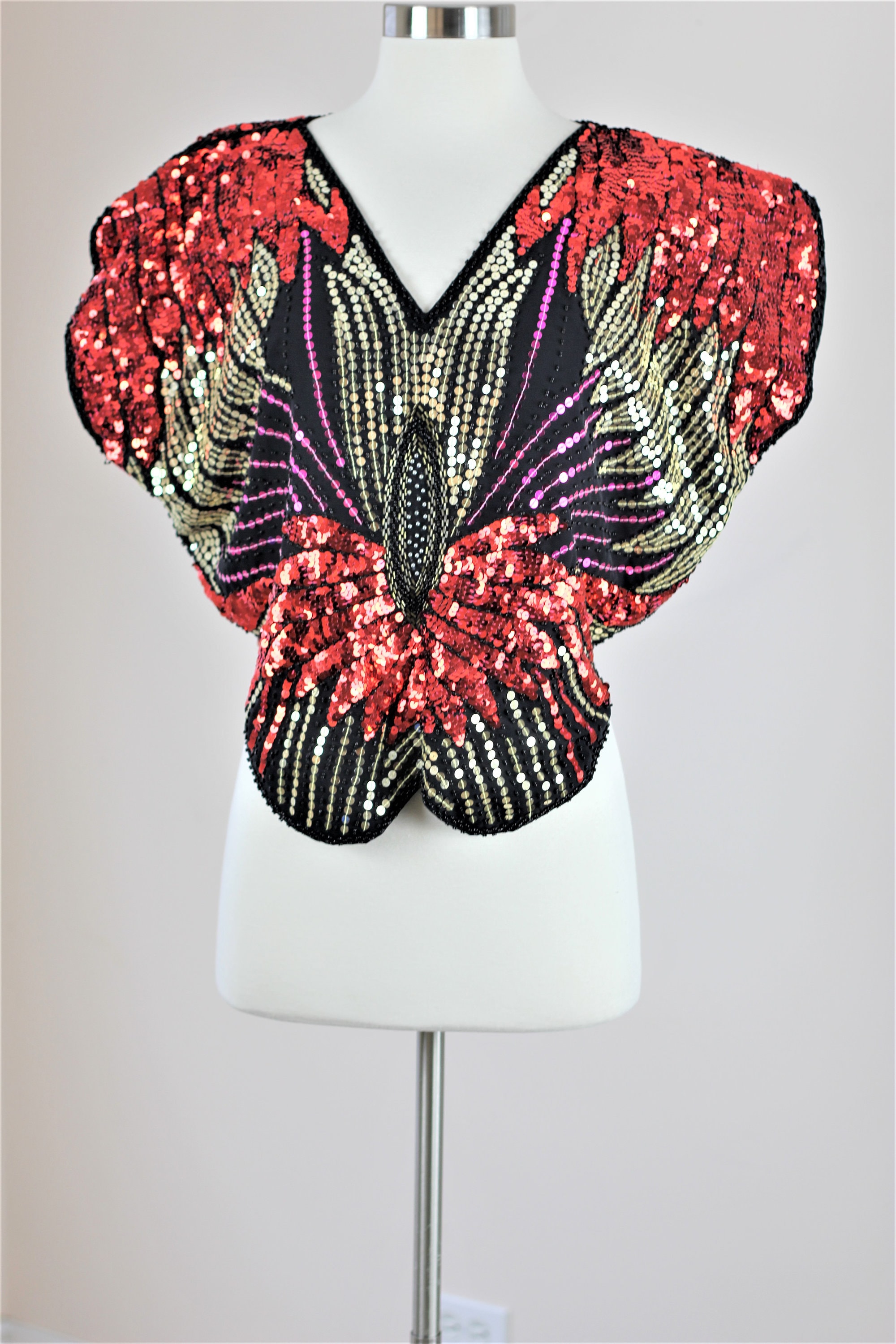 THEREDTHREAD / ザレッドスレッド】S shirring butterfly tops