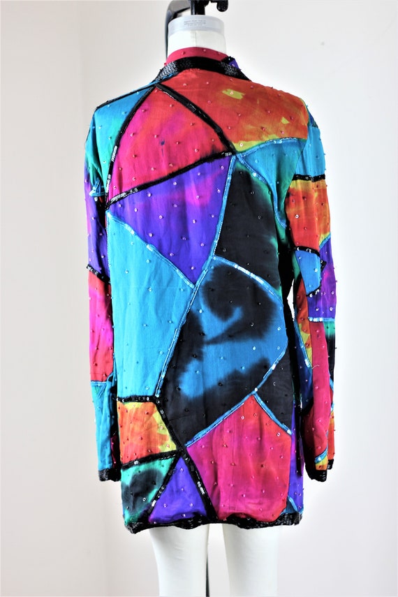 Sz S// Judith Ann Creations Hand dyed silk beaded… - image 6