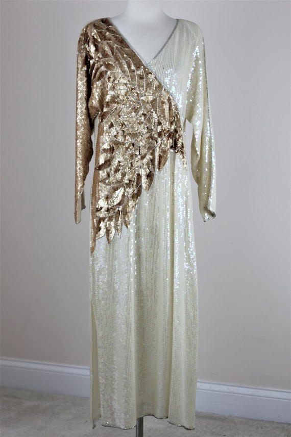 Ivory sequin dress hot sale