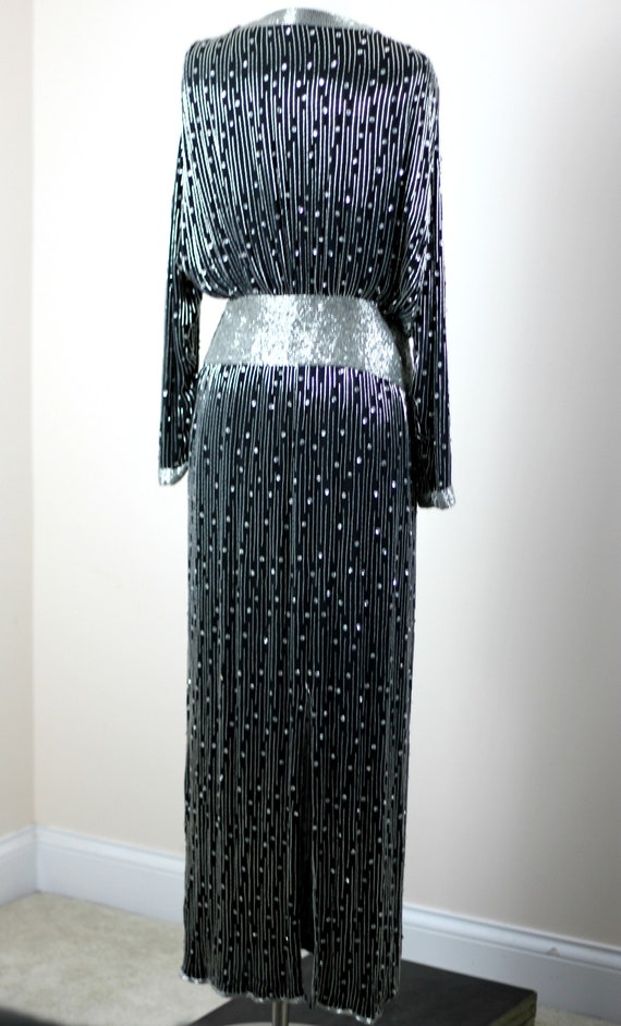 Sz S// Vtg Judith Ann Formal Sequin beaded gown//… - image 5