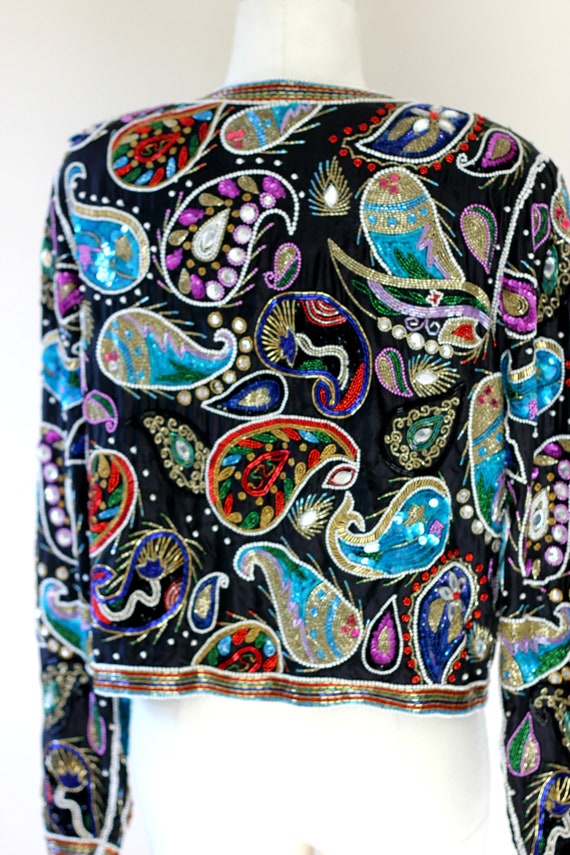 Sz M//Stunning Judith Ann Beaded Sequin jacket// … - image 7