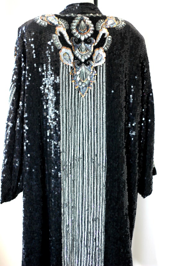 2X//Amazing Gatsby Beaded Sequin Duster//Judith A… - image 4