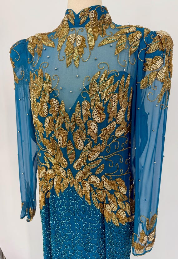 turquoise and gold sequin dress Short Dress | Pattern | Sleeves | Stretch Turquoise ITY | Gold Sequin  Spangles Fabric
