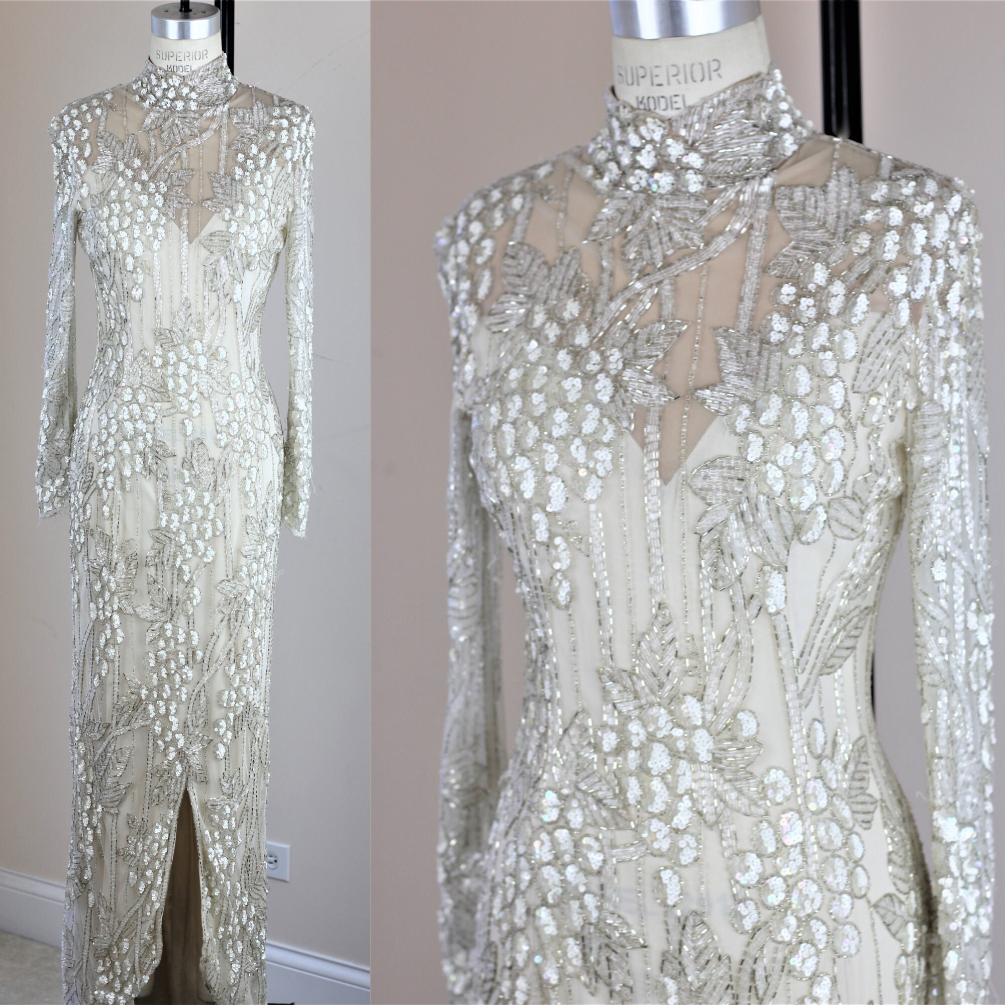 1980's Bob Mackie for Glydons Lilac Lace Peignoir Set For Sale at 1stDibs