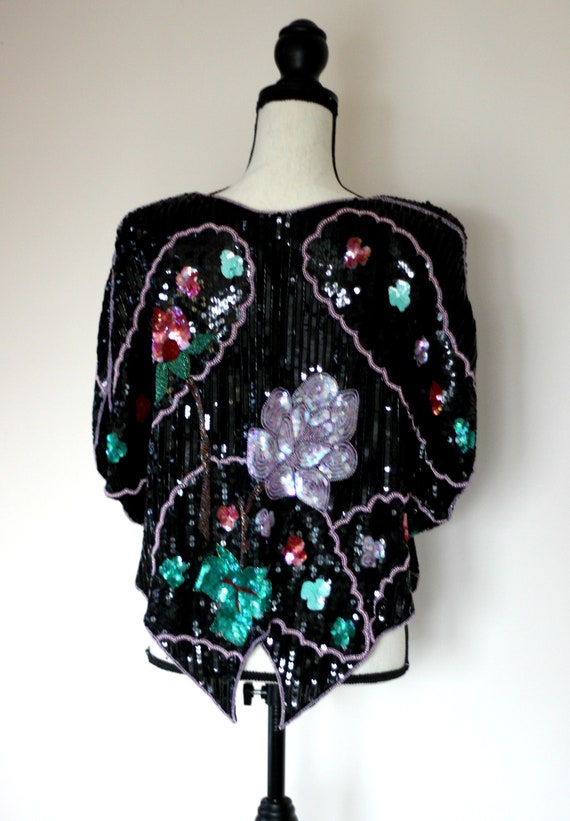 Sz S//Frank Usher//Vintage Gatsby Styled// Beaded… - image 4