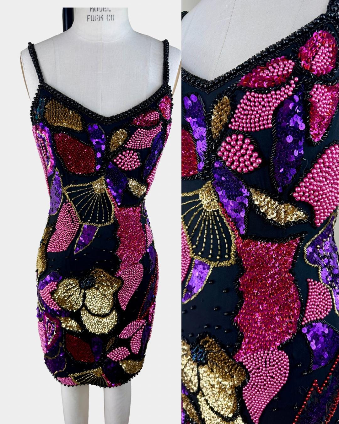 Abito fucsia anni '80 Italia