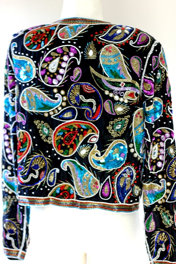 Sz M//Stunning Judith Ann Beaded Sequin jacket// … - image 10