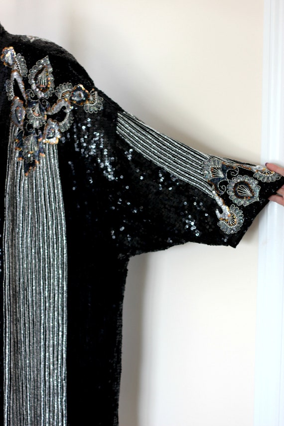 2X//Amazing Gatsby Beaded Sequin Duster//Judith A… - image 9