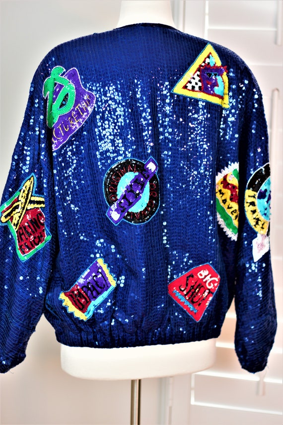 Sz LP// Vintage Funky Bomber Travel jacket// Worl… - image 3