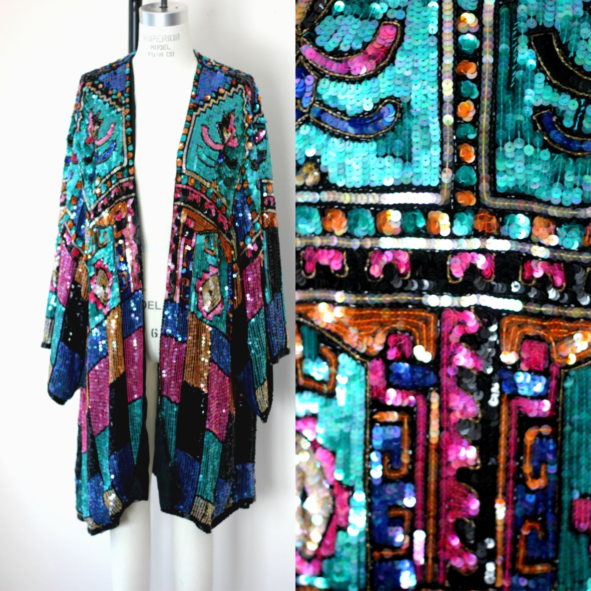 Sequin maxi jacket sale