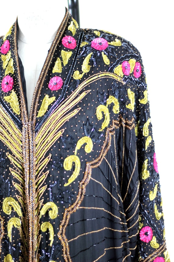 Sz XL// The ultimate Gatsby coat// Beaded sequin … - image 6