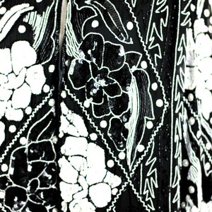 Plus sz 2X// Black White Sequin Beaded Duster// Long Jacket// Sequin coat image 7