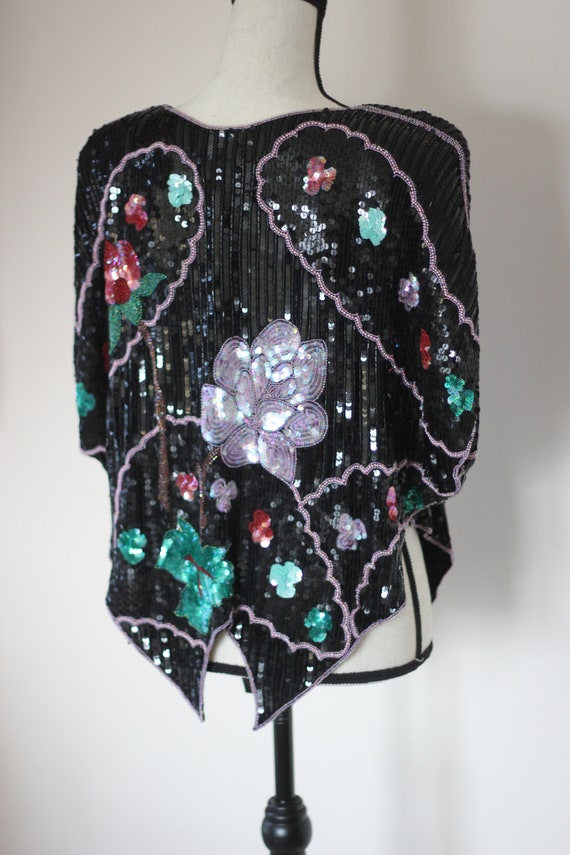 Sz S//Frank Usher//Vintage Gatsby Styled// Beaded… - image 5