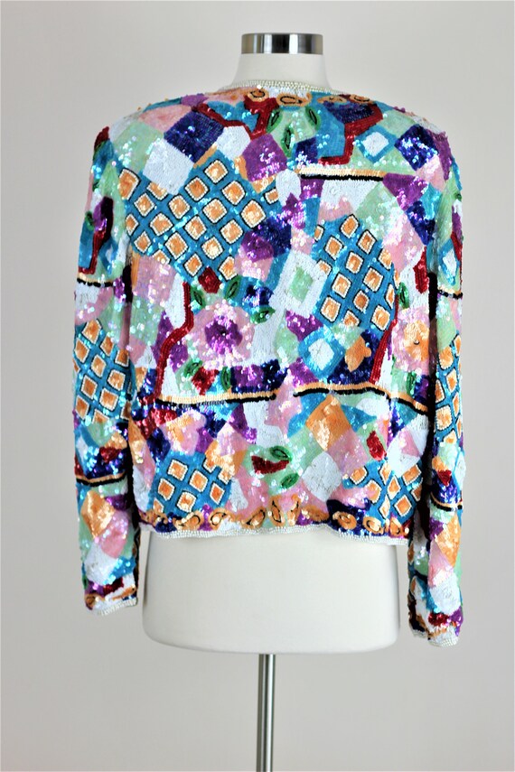 Sz L// Judith Ann Fabulous Patchwork style jacket… - image 8