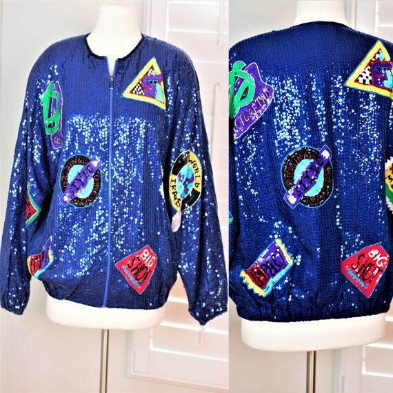 Sz LP// Vintage Funky Bomber Travel jacket// Worl… - image 1