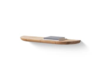 Oak Wall-Mounted Floating Shelf: Natural Wood Display