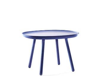 Blue Solid Ash Side Table: Modern Sofa Table