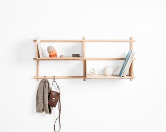 Minimalist Birch Wood Wall Shelf: Foldable Plywood Shelves
