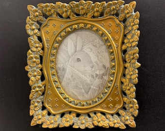 Disegno originale a matita, Regina Alice, Arte murale stravagante, Coniglio