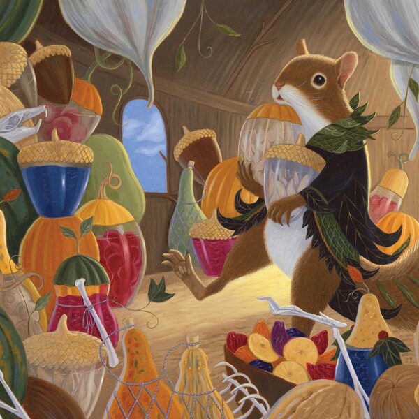Stocking the Pantry from Bloomburrow Magic: the Gathering Art Print