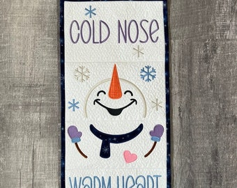 Cold Nose Warm Heart Hanging Machine Embroidery