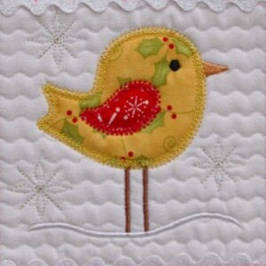 Holiday Birdies Machine Embroidery Applique Files Instant Download image 4