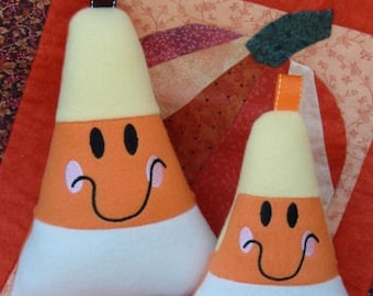 Candy Corn Softies and Matching Applique Machine Embroidery Designs