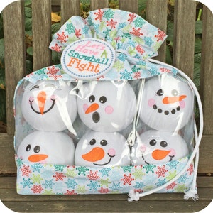Snowman Snowballs Set 2 Machine Embroidery & Sewing Files Instant Download