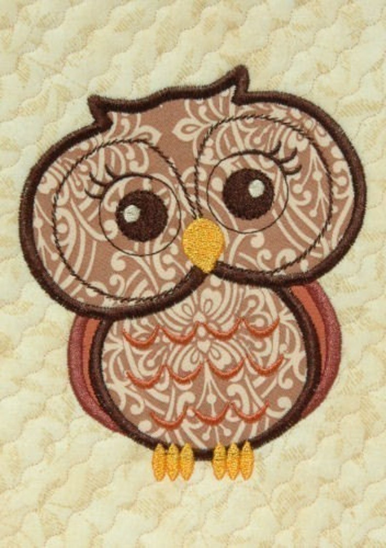 Cute Owl Appliques Machine Embroidery Files Instant Download Etsy