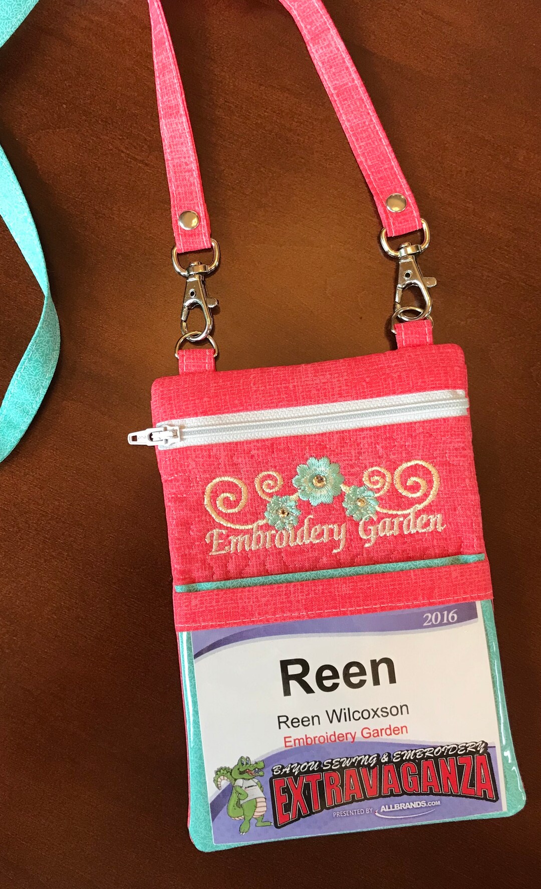 In the Hoop Event Badge Pouch Machine Embroidery File Instant Download