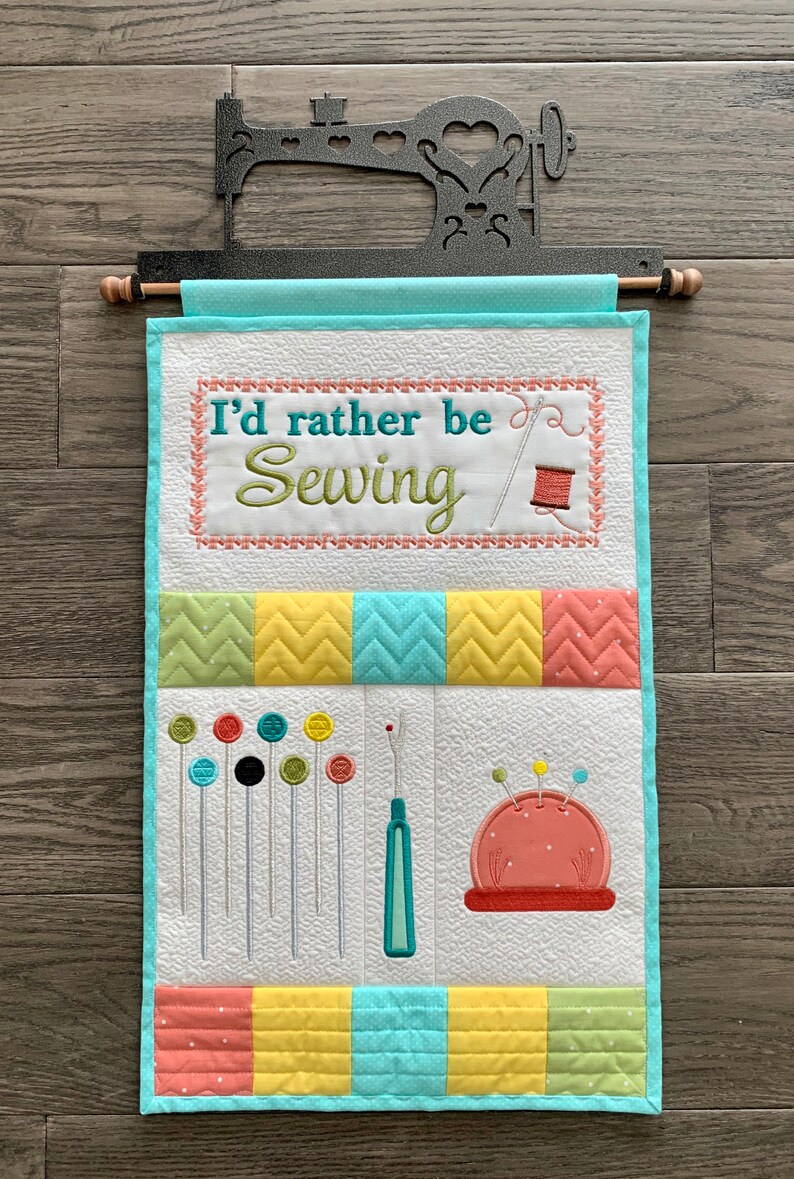 Sew Cute Wall Hanging Machine Embroidery File Instant Download Etsy