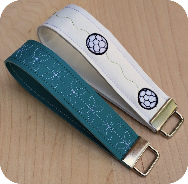 In the hoop vinyl key fobs machine embroidery design files  etsy uk