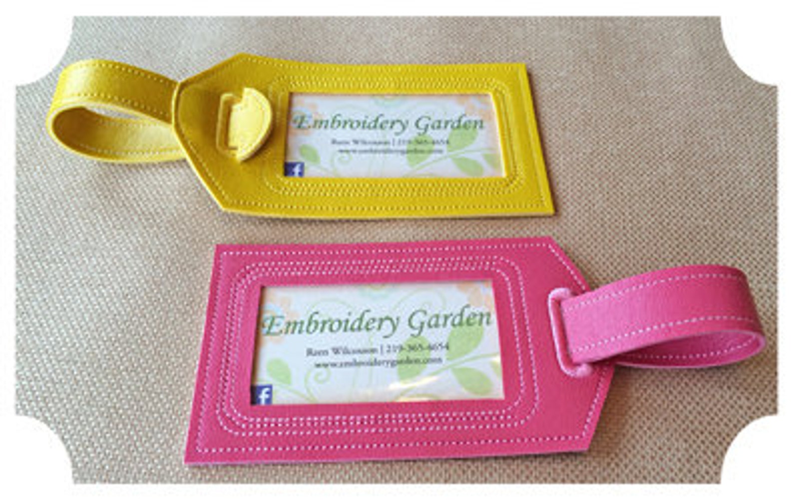 In the Hoop Luggage Tags Set Machine Embroidery Files Instant Etsy