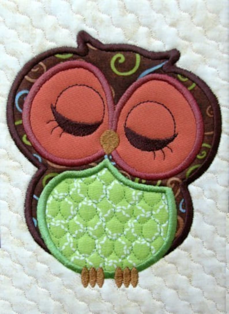 Cute Owl Appliques Machine Embroidery Files Instant Download | Etsy
