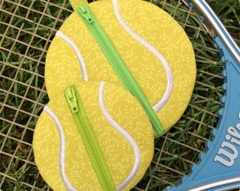 In the Hoop Tennis Ball Pouches Set Machine Embroidery Design Files Instant Download