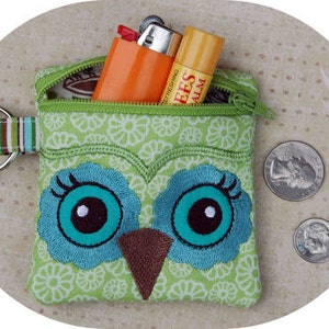Dans le cercle le petit hibou bracelet fichier de conception de machine à broderie téléchargement immédiat