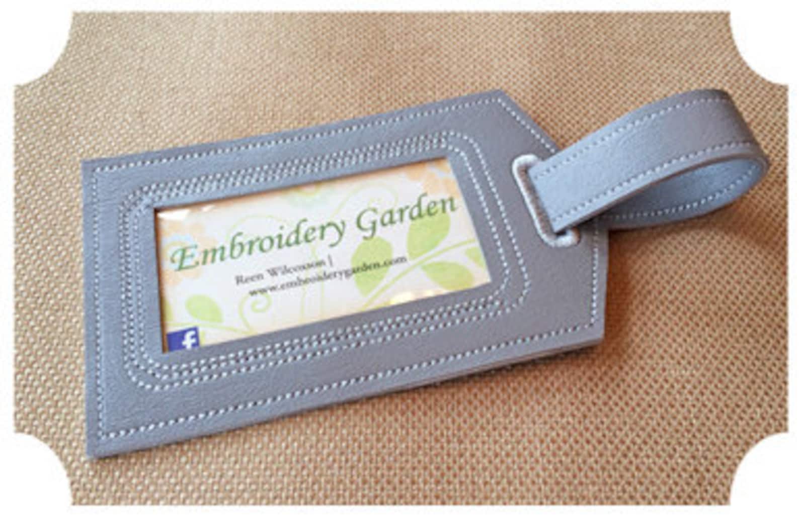 In the Hoop Luggage Tags Set Machine Embroidery Files Instant Etsy