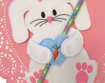In the Hoop Bunny Treat Holder Machine Embroidery Design File Instant Download
