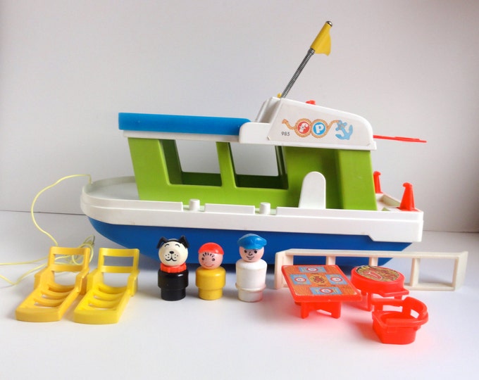 1970's Fisher Price House Boat 985 Etsy