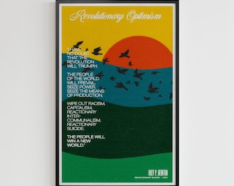 Revolutionary Optimism – Huey P. Newton QUOTE (11 x 17 poster art)